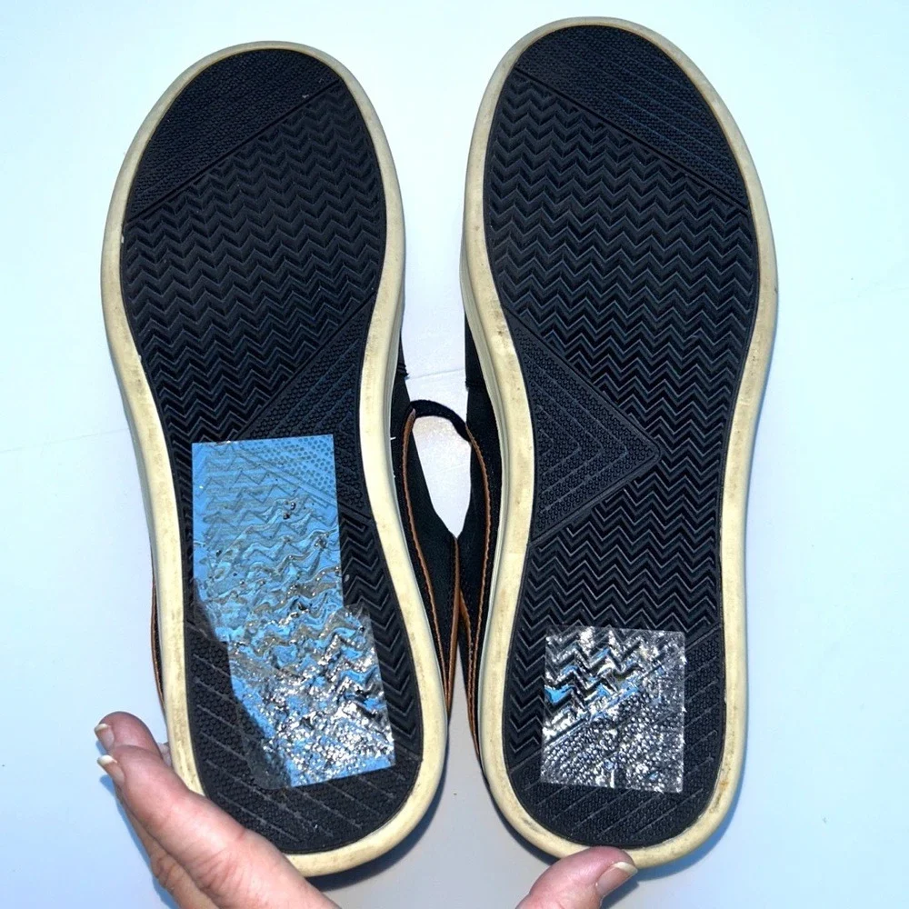 Primark Man Black Tan Sneakers Shoes‎ New Sz. 8